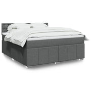 Boxspring 180x200 cm donkergrijs met matras