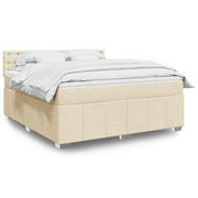 Boxspring crèmekleurig 180x200 cm met pocketveringmatras