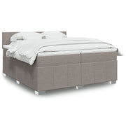 Boxspring 200x200 cm taupe met pocketveringmatras