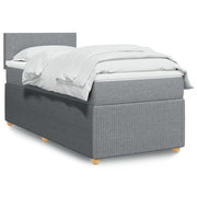 Boxspring 80x200 cm lichtgrijs met pocketveringmatras