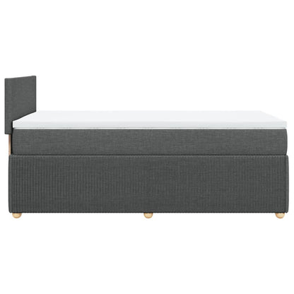 Boxspring met matras stof donkergrijs 80x200 cm