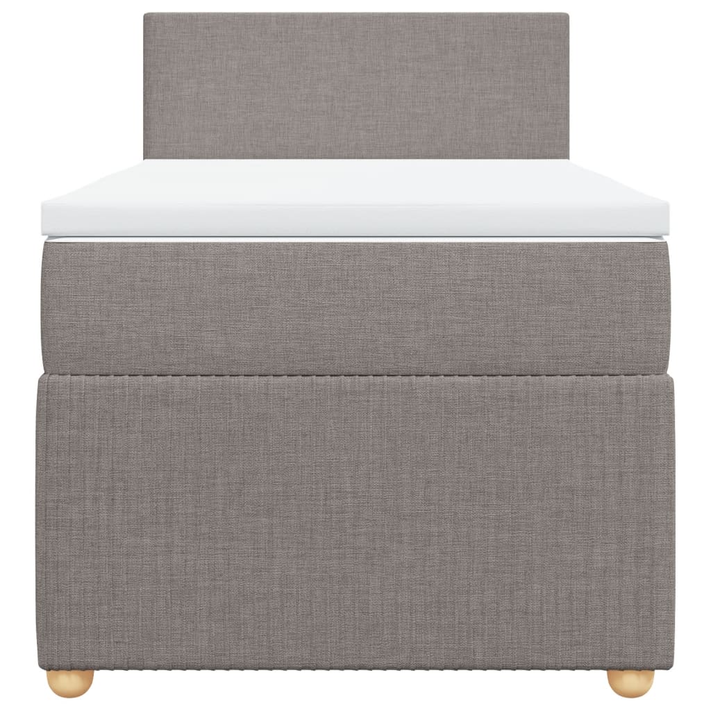 Boxspring met matras stof taupe 80x200 cm