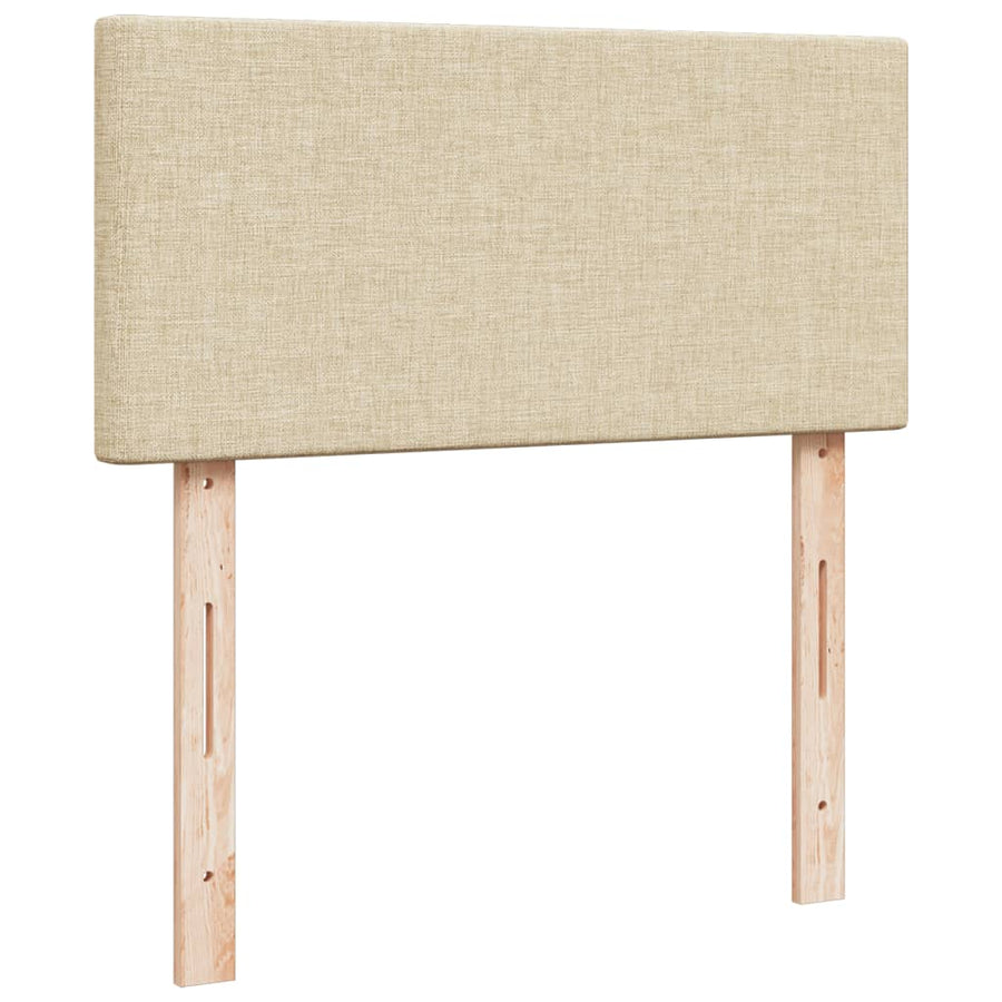Boxspring met matras stof crèmekleurig 80x200 cm