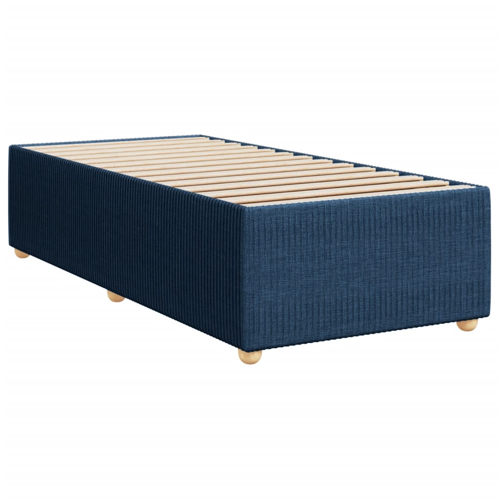 Boxspring met matras stof blauw 80x200 cm