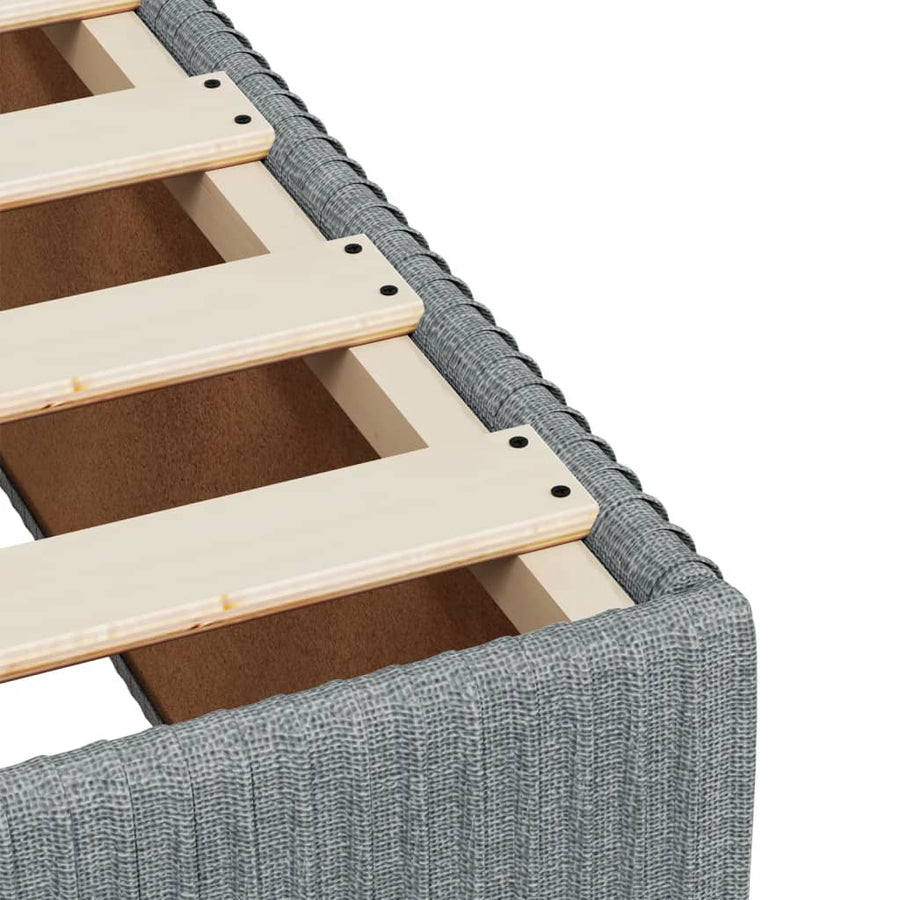 Boxspring met matras stof lichtgrijs 80x200 cm