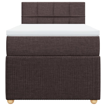 Boxspring met matras stof donkerbruin 80x200 cm