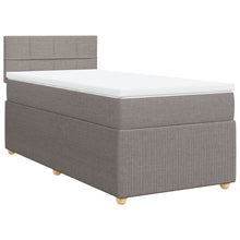 Boxspring met matras stof taupe 80x200 cm