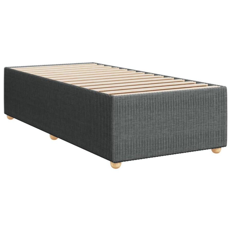 Boxspring met matras stof donkergrijs 80x200 cm