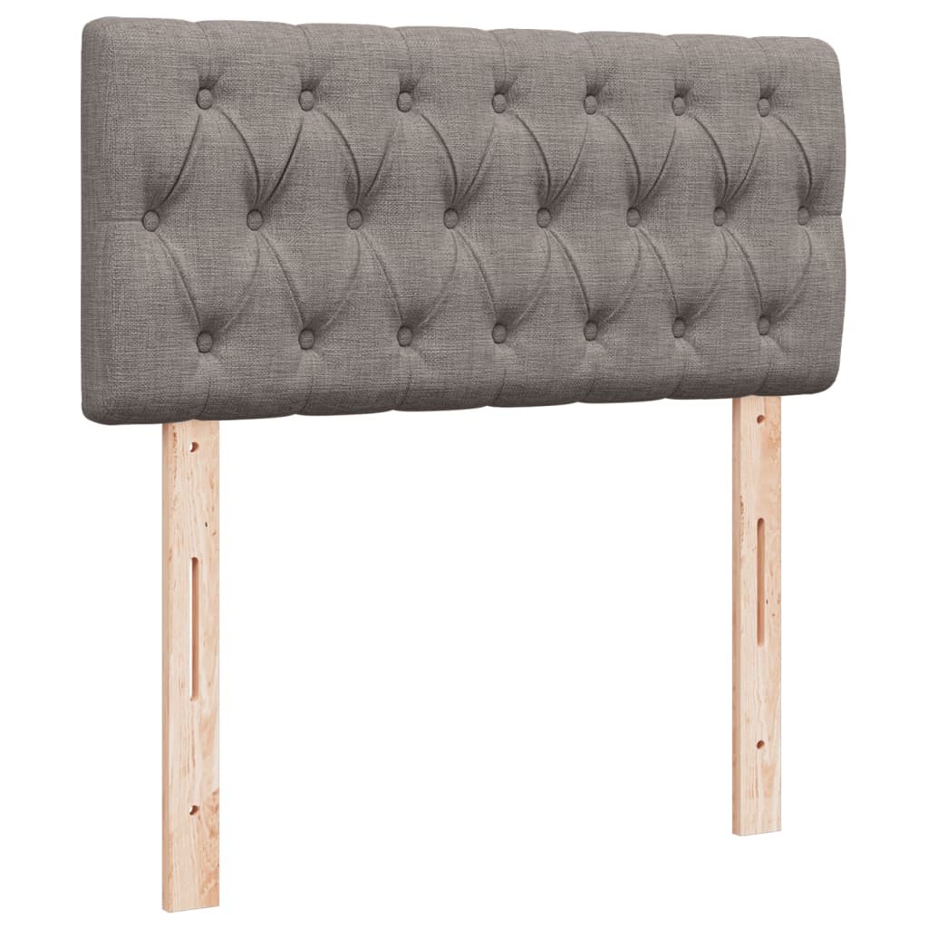 Boxspring met matras stof taupe 80x200 cm