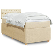 Boxspring met matras 80x200 cm crèmekleurig