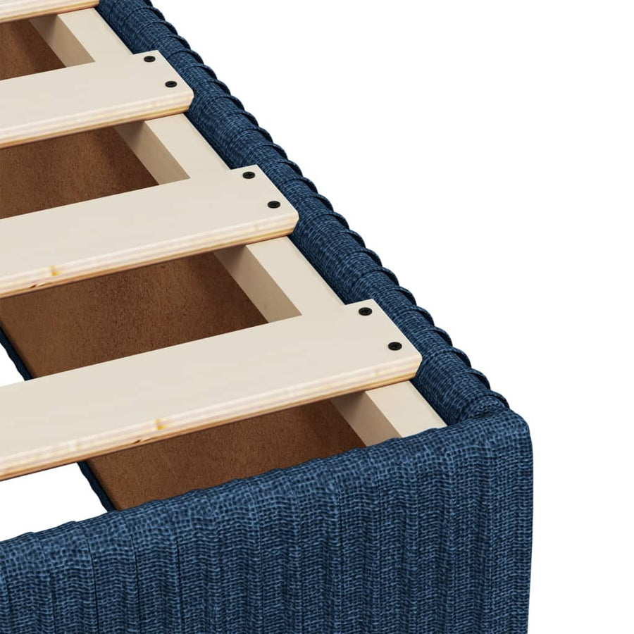 Boxspring met matras stof blauw 80x200 cm