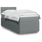 Boxspring 80x200 cm lichtgrijs met pocketveringmatras