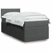 Boxspring met matras 90x200 cm donkergrijs