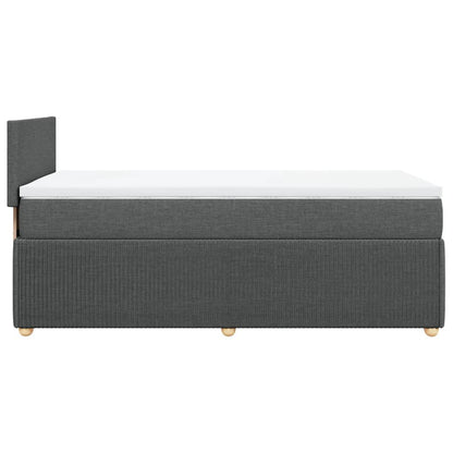 Boxspring met matras stof donkergrijs 100x200 cm