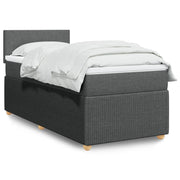 Boxspring met matras 100x200 cm donkergrijs