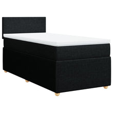 Boxspring met matras stof zwart 100x200 cm
