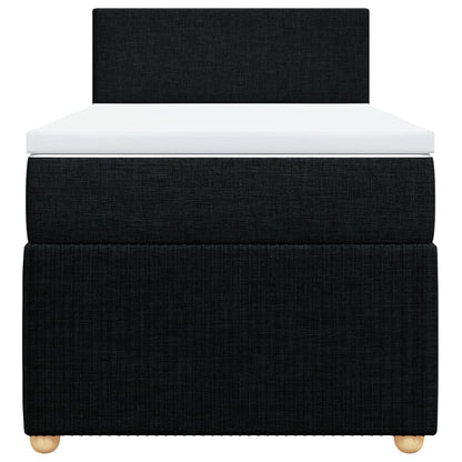 Boxspring met matras stof zwart 100x200 cm