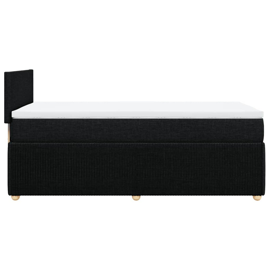 Boxspring met matras stof zwart 100x200 cm