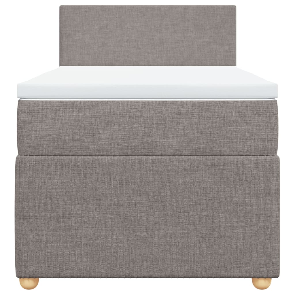 Boxspring met matras stof taupe 100x200 cm