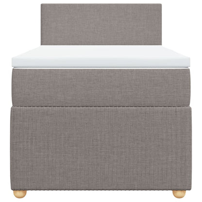 Boxspring met matras stof taupe 100x200 cm