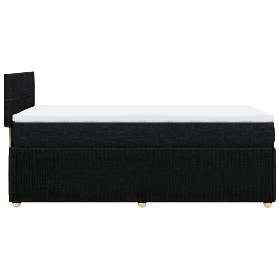 Boxspring met matras stof zwart 100x200 cm