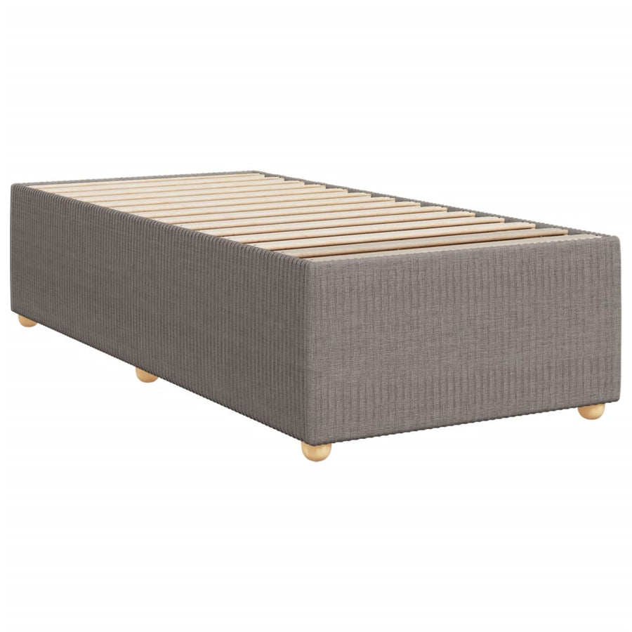 Boxspring met matras stof taupe 100x200 cm