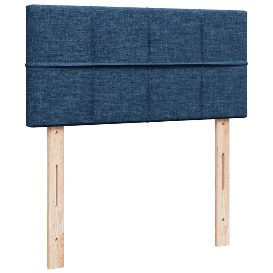 Boxspring met matras stof blauw 100x200 cm