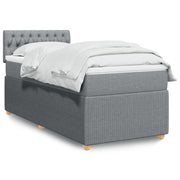 Boxspring 100x200 cm lichtgrijs met matras