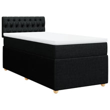 Boxspring met matras stof zwart 100x200 cm