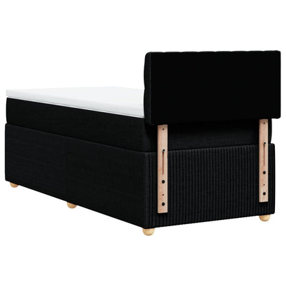 Boxspring met matras stof zwart 100x200 cm