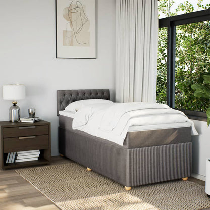 Boxspring met matras stof taupe 100x200 cm