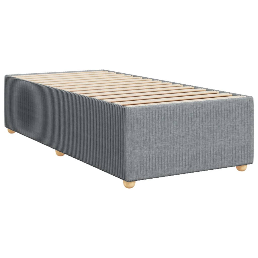 Boxspring met matras stof lichtgrijs 100x200 cm