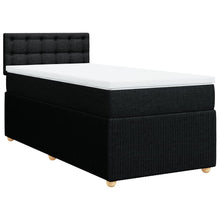 Boxspring met matras stof zwart 100x200 cm