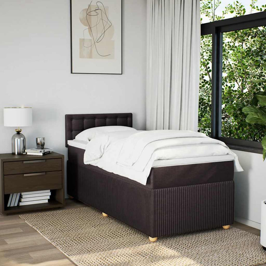 Boxspring Met Matras Stof 100 x 200 cm