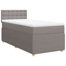 Boxspring met matras stof taupe 100x200 cm