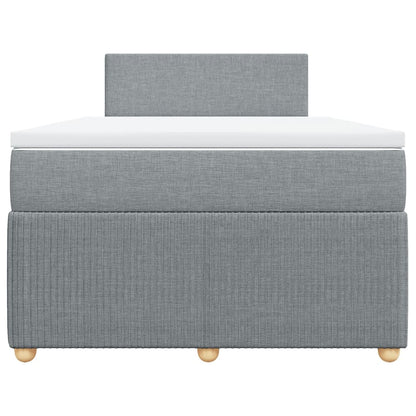 Boxspring met matras stof lichtgrijs 120x190 cm