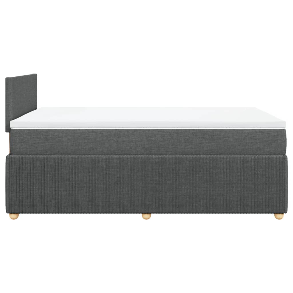 Boxspring met matras stof donkergrijs 120x190 cm