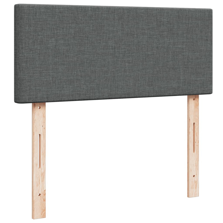 Boxspring met matras stof donkergrijs 120x190 cm