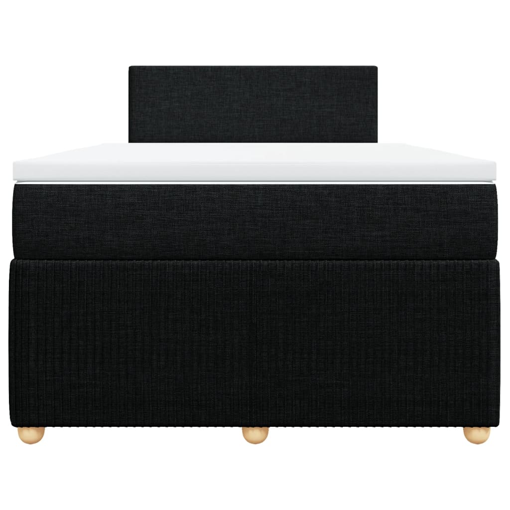 Boxspring met matras stof zwart 120x190 cm