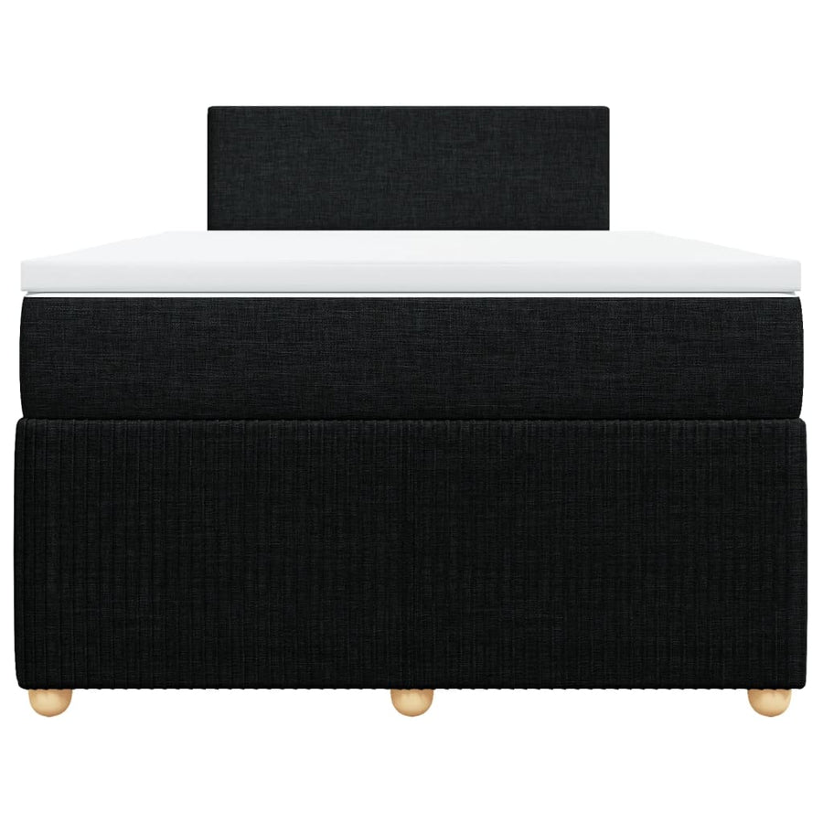 Boxspring met matras stof zwart 120x190 cm