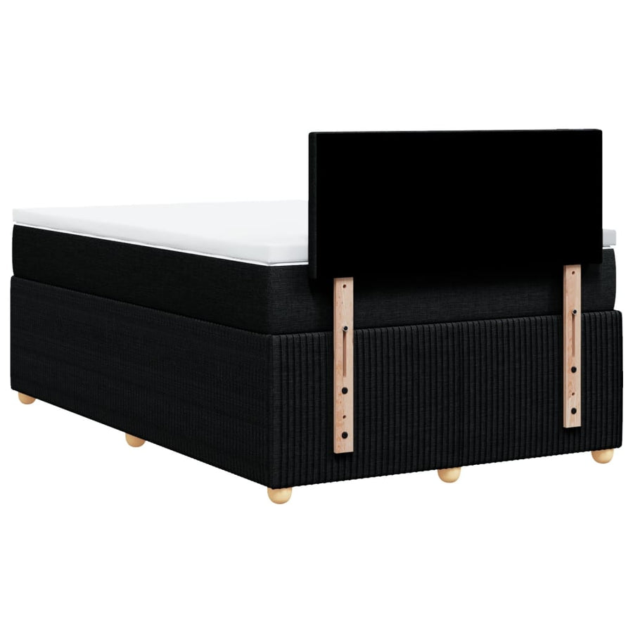 Boxspring met matras stof zwart 120x190 cm