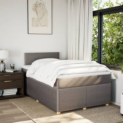 Boxspring met matras stof taupe 120x190 cm