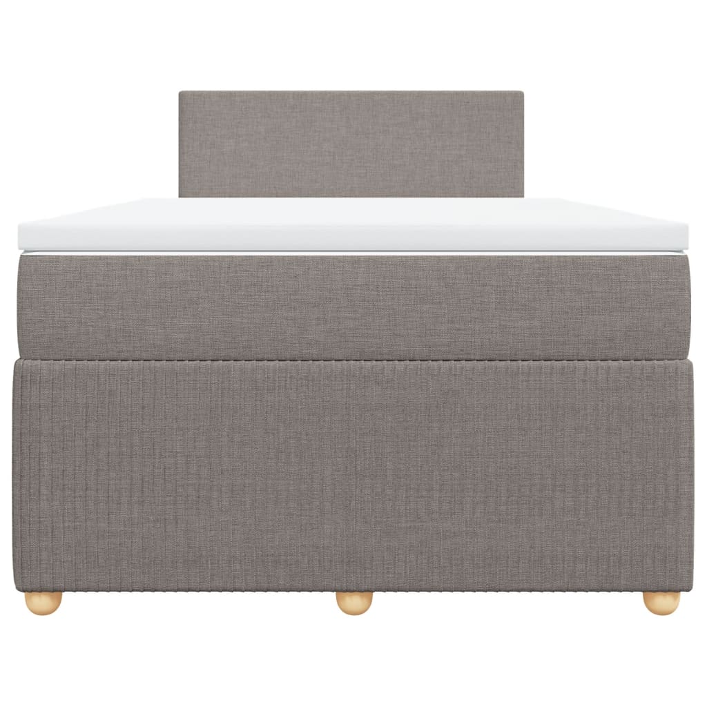 Boxspring met matras stof taupe 120x190 cm