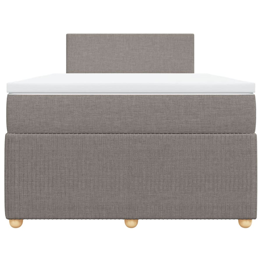 Boxspring met matras stof taupe 120x190 cm