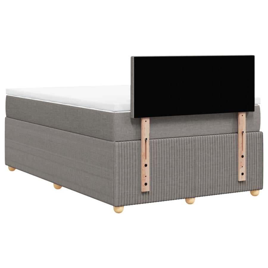 Boxspring met matras stof taupe 120x190 cm