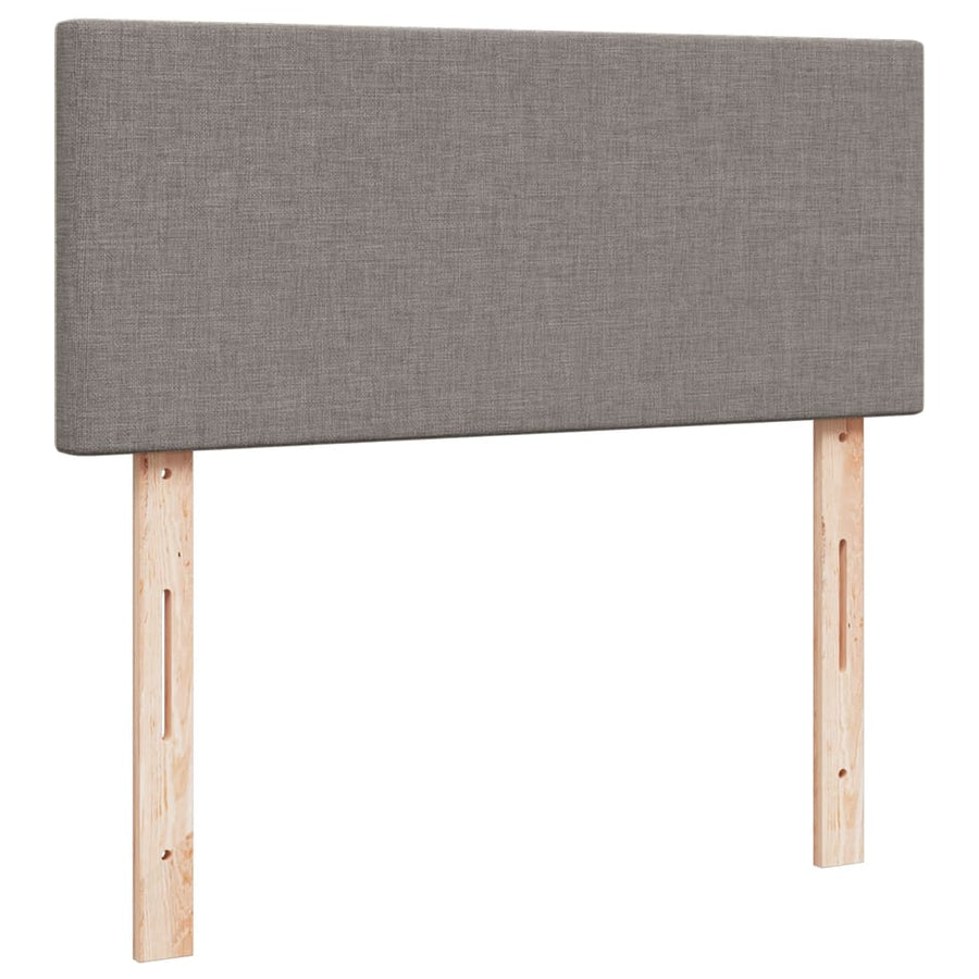 Boxspring met matras stof taupe 120x190 cm