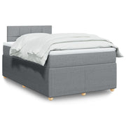 Boxspring 120x190 cm lichtgrijs met matras