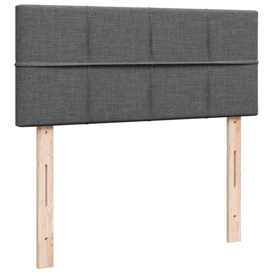 Boxspring met matras stof donkergrijs 120x190 cm
