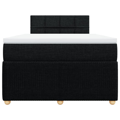 Boxspring met matras stof zwart 120x190 cm