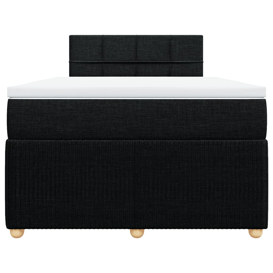 Boxspring met matras stof zwart 120x190 cm